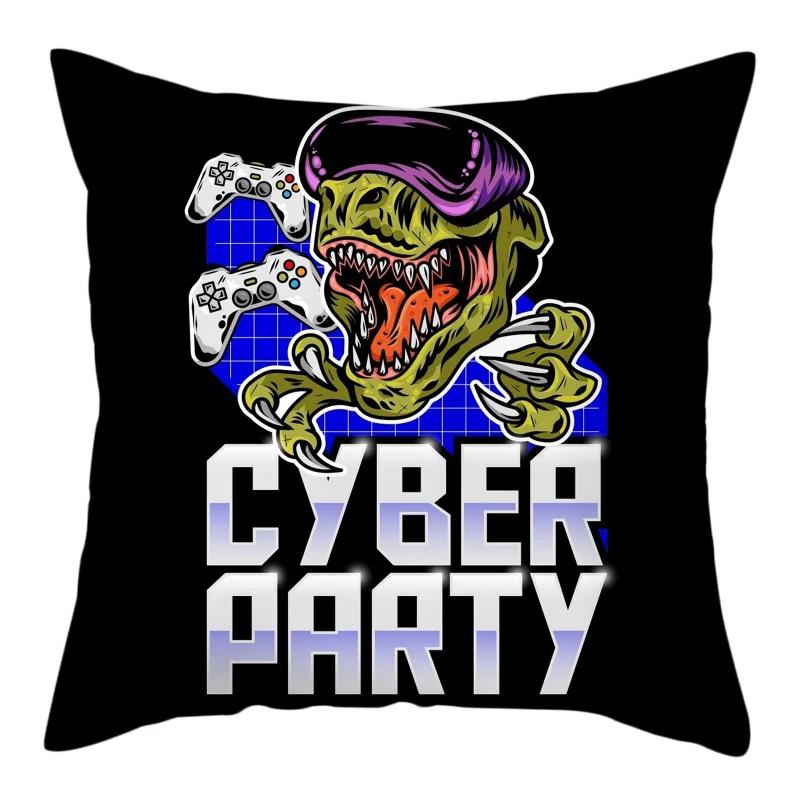 45x45cm Gaming Handle  Room  Player Decoration Pillowcase Comfortable Sofa Chair Car Cushion Cover Home Decor