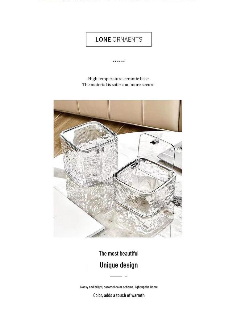 Compact Desktop Trash Bin with Lid, Press-Type Pop-Up Wastebasket for Kitchen, Dining, or Office Use