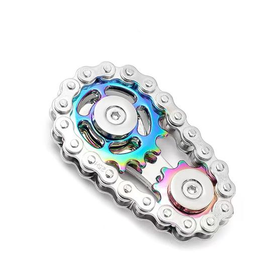 Звездочка Маховик Спиннер Игрушка Снятие Стресса Тревоги Дети Подростки Взрослые Металл Велосипедные Цепи Напальцевая Шестерня Гироскоп Сенсорная Вращающаяся Игрушка