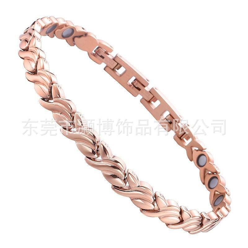 Magnetic Therapy Bracelet Men Women Titanium Steel Geometric Design Adjustable Unisex Jewelry Gift