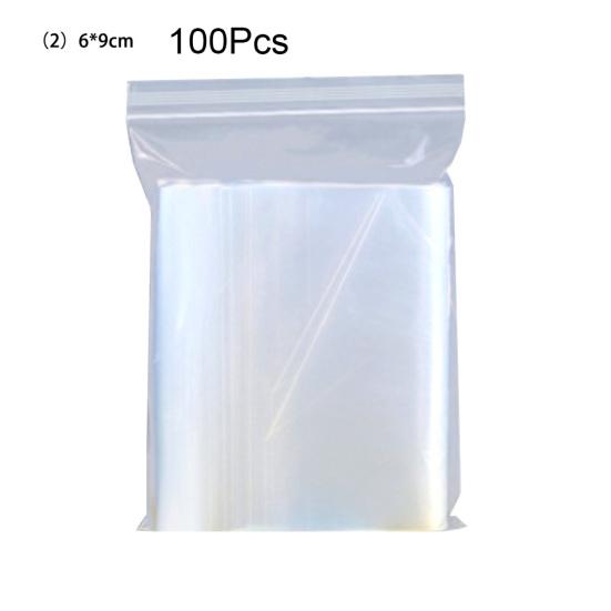 100шт/набор прозрачных бытовых мелочей для хранения продуктов питания закрывающихся пластиковых пакетов на молнии