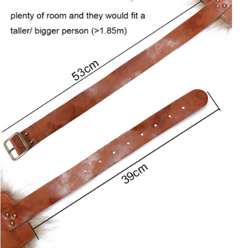 Средневековый коричневый меховой доспех викинга на плечо, доспехи рогатого воина, мужской костюм охотника для косплея, реквизит для взрослых