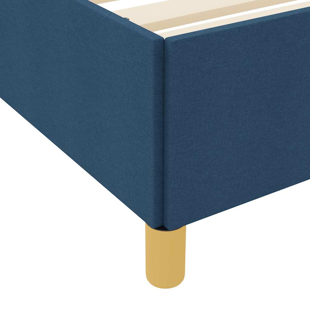 Bed Frame with Mattress Blue 120 x 200 cm Fabric