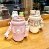 Latest Style Straw Thermos Flask Drinking Cup Adorable Girl Girl High-looking Child Special Double Drinking Drinking Cup for School