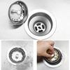 Kitchen Sink Drain Strainer Press Stopper Anti-clogging Quick Drainage Universal Stainless Steel Sink Drain Filter Catcher Basket Cover