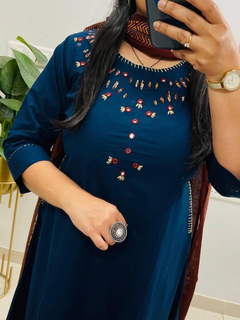 Индийский женский болливудский хлопковый курти сальвар костюм для вечеринки дизайнерский набор сальвар камиз