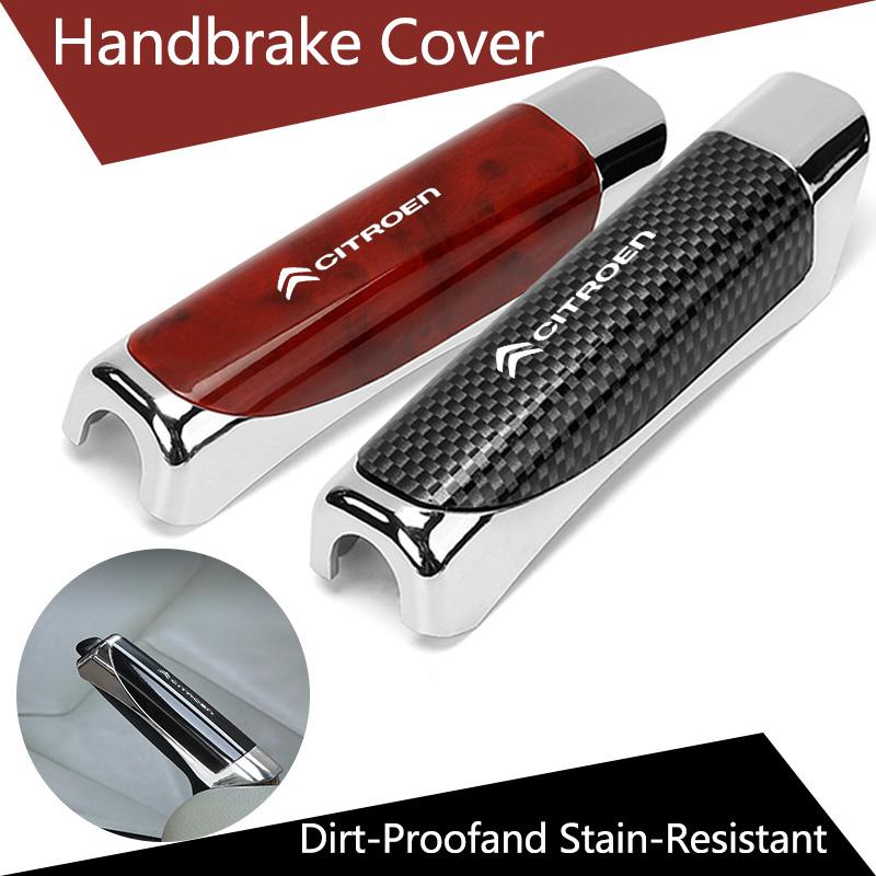 Car Hand Brake Carbon Parking Brake Handbrake Grips Protection Cover For Citroen C1 C2 C3 C4 C5 C6 C8 C4L DS3 DS4 DS5 LS DS6