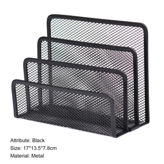 Сетчатый сортировщик писем, твердый компактный металлический 3 вертикальных вертикальных отделения, настольный держатель для файлов для офиса