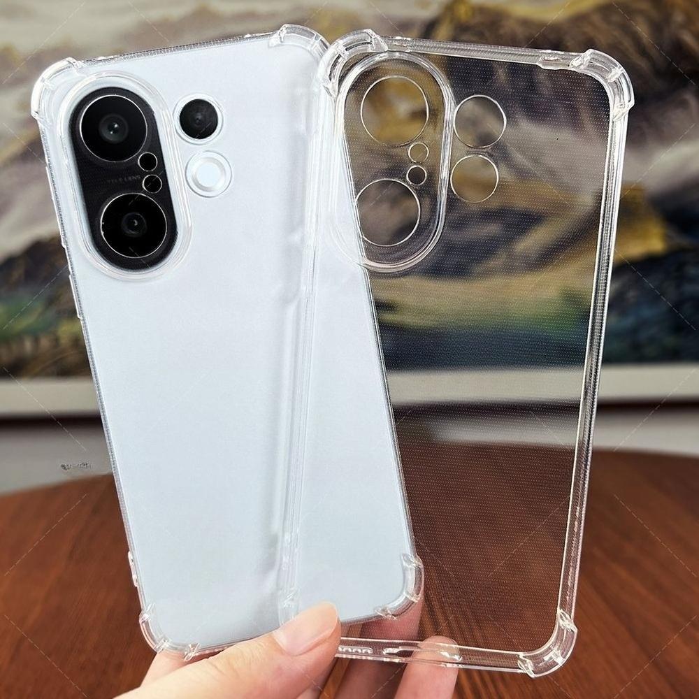 Для VIVO X200 FE Чехол Новый Простой Прозрачный Защита от Отпечатков Пальцев Нескользящий Мягкий Защитный Чехол Для VIVO X200 FE Корпус Ударопрочный Бампер