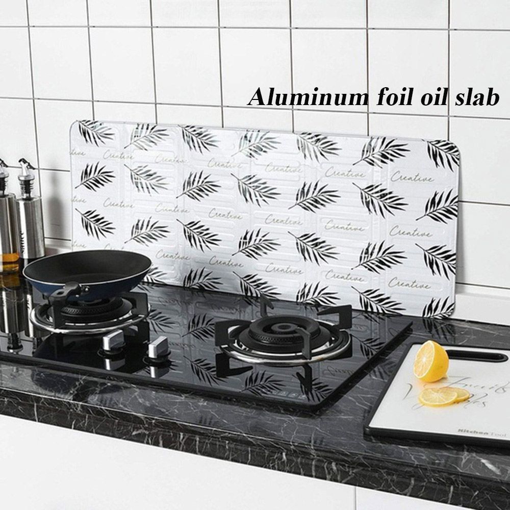 Kitchen Foldable Stove Barrier Oil Splash Guard Anti Splatter Frying Shield Aluminium Foil