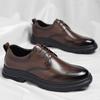 Модная осенне-зимняя новая модная повседневная кожаная обувь для мужчин однотонная новая дизайнерская обувь для платья мужская мягкая подошва шнуровка лоферы мужские