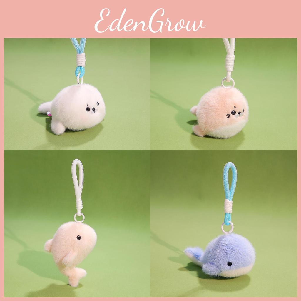 Cartoon Sea Creature Plush Charm With Durable Material For Bags And Car Keys