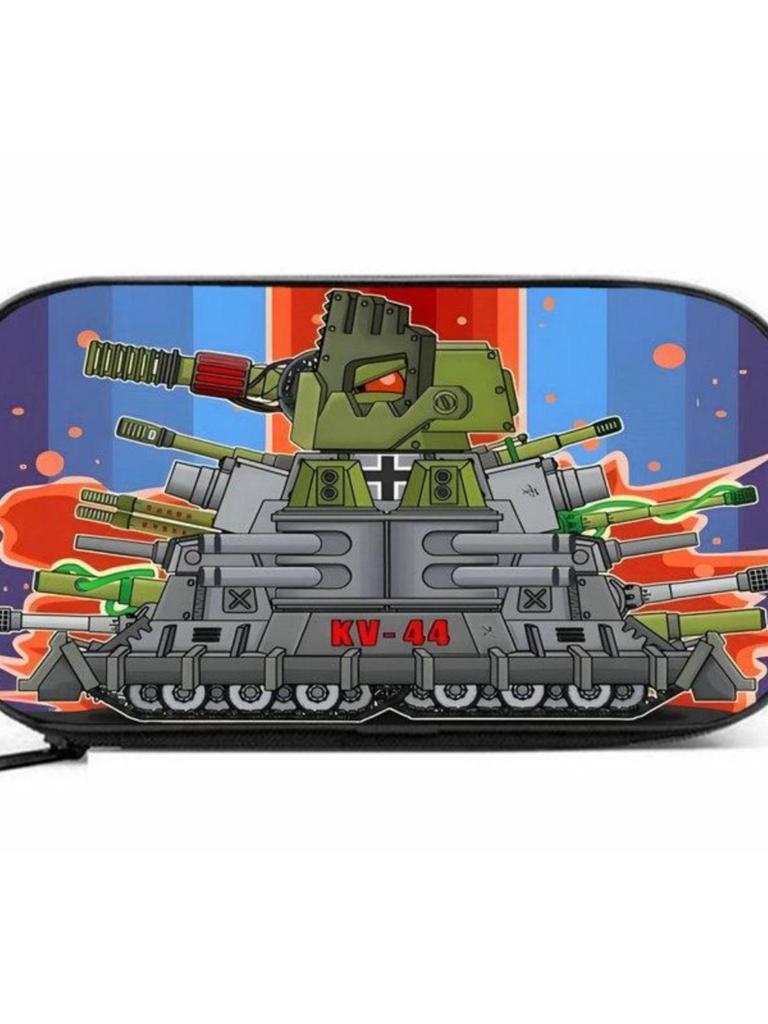 Пенал Tank KV44 большого объема - износостойкий Оксфордский тканевый пенал-органайзер для мальчиков