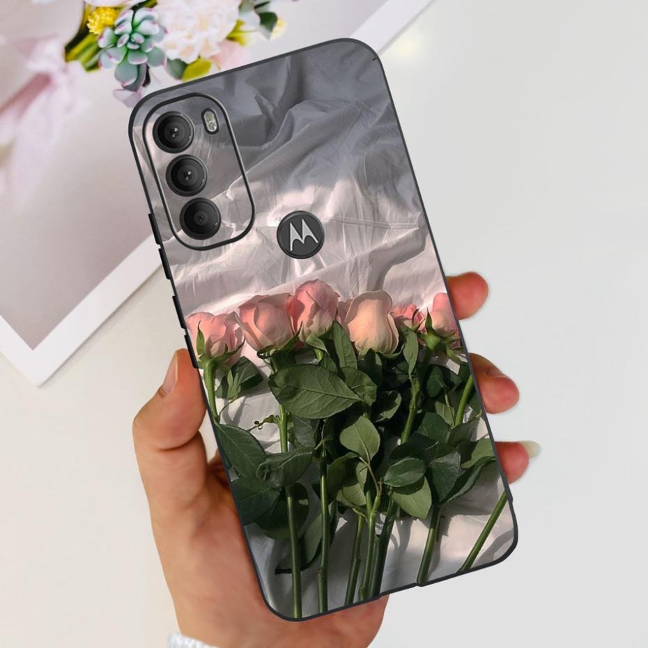 Lovely Printing Case For Motorola Moto G71 5G Soft TPU Black Silicone Back Cover For MOTO G71 G 71 5G XT2169-1 Phone Cases