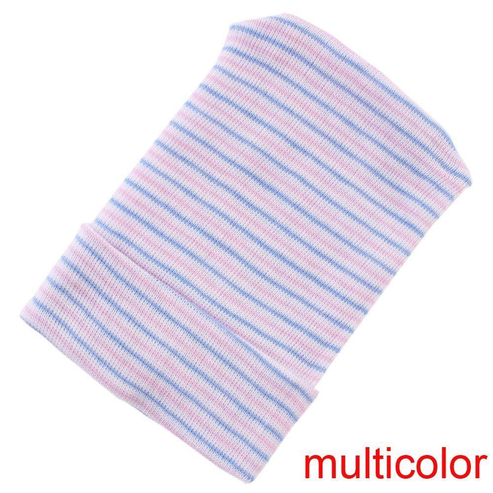 Stripe Infant Hat For 0-6 Month Newborn Baby Hospital Hat Soft Cotton Cute Big Bow Beanie Cap Winter Turban Hats for Baby Girls