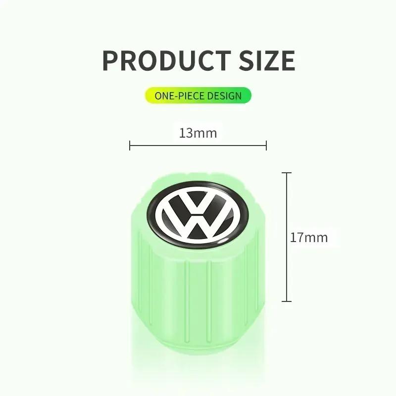 For VOLKSWAGEN VW Polo B5 Cars 2025 Hot For Volkswagen 4Pcs Luminous Car Tire Valve Caps Badge Emblem Auto Accessories For Volks