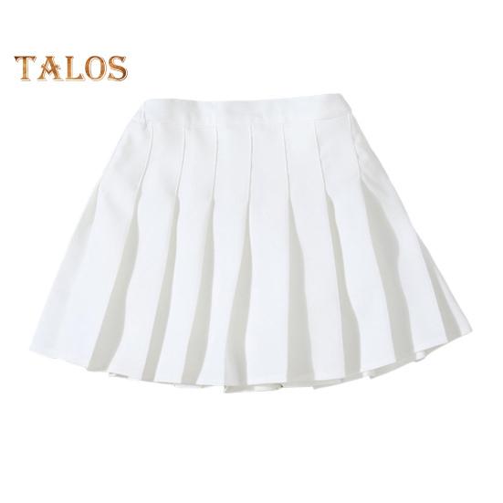 Юбка в складку для девочек, регулируемый эластичный пояс, спортивные юбки, плиссированная теннисная юбка против морщин, повседневная мини-юбка с заниженной талией для девочек