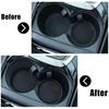 New Non-slip Water Cup Pad Car Coaster Black Soft Rubber Decoration Anti-skid Rubber Drink Cup Bottle Mat Accessories 2/1pcs