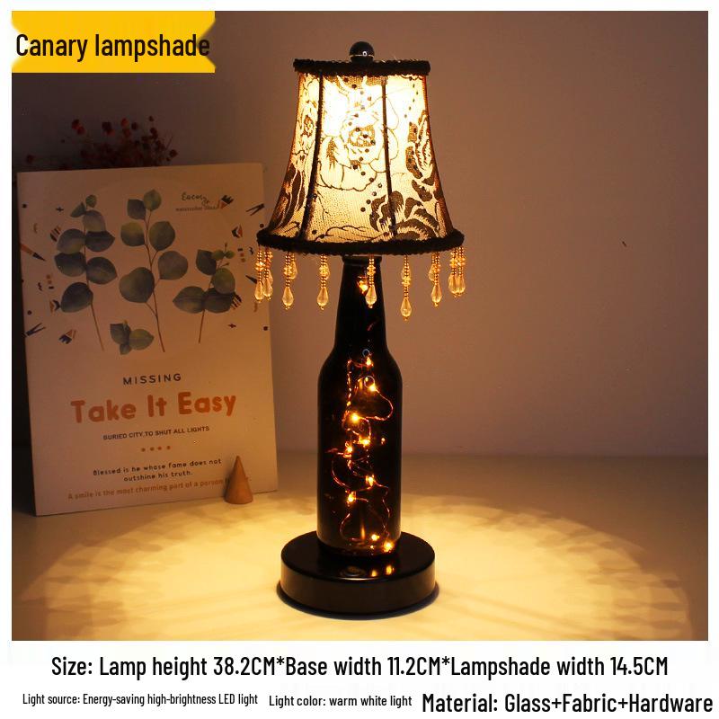 Перезаряжаемая светодиодная настольная лампа в скандинавском стиле для бара — ночник с эффектом создания атмосферы для отелей и ресторанов.