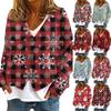 Women's Fashion Short Coat Casual Long Sleeve Printed Single Breasted Plush Top