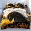 "Black Horse Decorative Bedding Set" Soft Comfortable Duvet Cover Bedding Set Included 1*Duvet Cover & 2*Pillowcases, gift