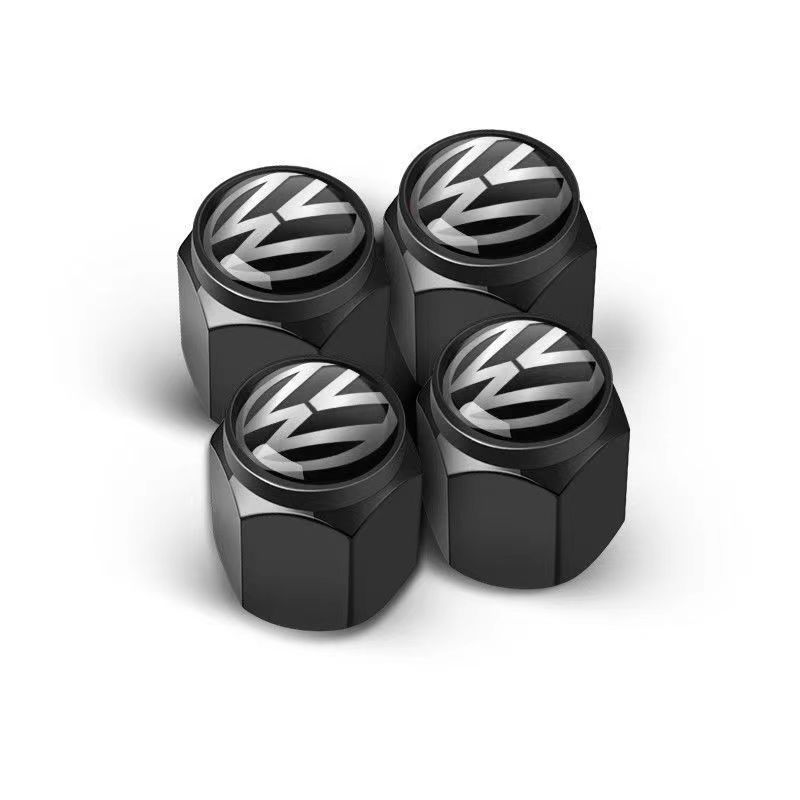 efg1 LJ-QMM For VW Volkswagen Golf Polo Passat Tiguan Jetta Car Sticker 4pcs Metal Car Wheel Tire Valve Caps Stem Covers