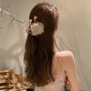 Asymmetrical Rose Flower Grab Clip Female Hairpin Shark Clip Premium Head Flower Hair Accessories Headgear