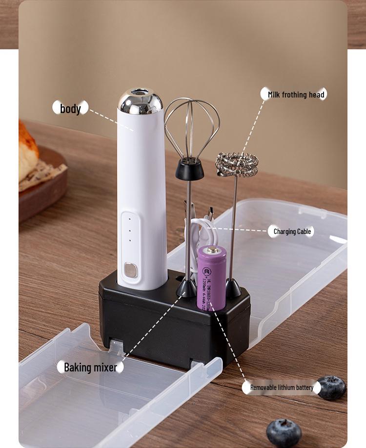 USB Rechargeable Mini Handheld Milk & Egg Frother