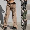 Womens Baggy Cargo Pants Streetwear Hip Hop Joggers Sweatpants  Casual Loose Wide Leg Trousers