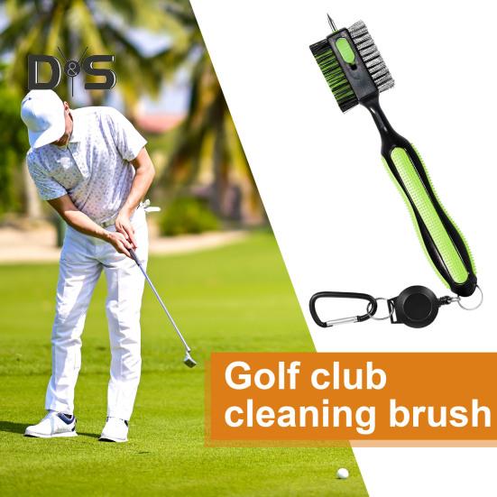 Щетка для чистки клюшек для гольфа Инструмент для чистки клюшек для гольфа с магнитным выдвижным карабином Легкие аксессуары для гольфа для мужчин Спорт на открытом воздухе