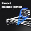 High Torque Car Repair Tool Multipurpose Hexagonal Spanner Socket Wrench Hand Tool L-shaped
