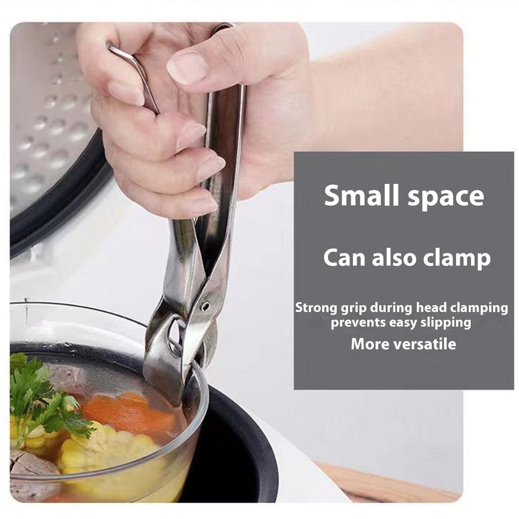 Heat Resistant Stainless Steel Kitchen Tongs With Silicone Nonslip Grip For Hot Pots Pans Outdoor Cooking And Camping