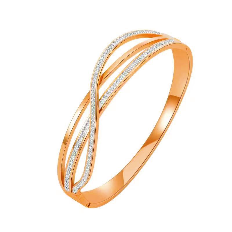 Премиальный браслет Sense, крестообразный браслет, легкий роскошный стиль, полые титановые стальные украшения для рук, не теряющие цвет браслета