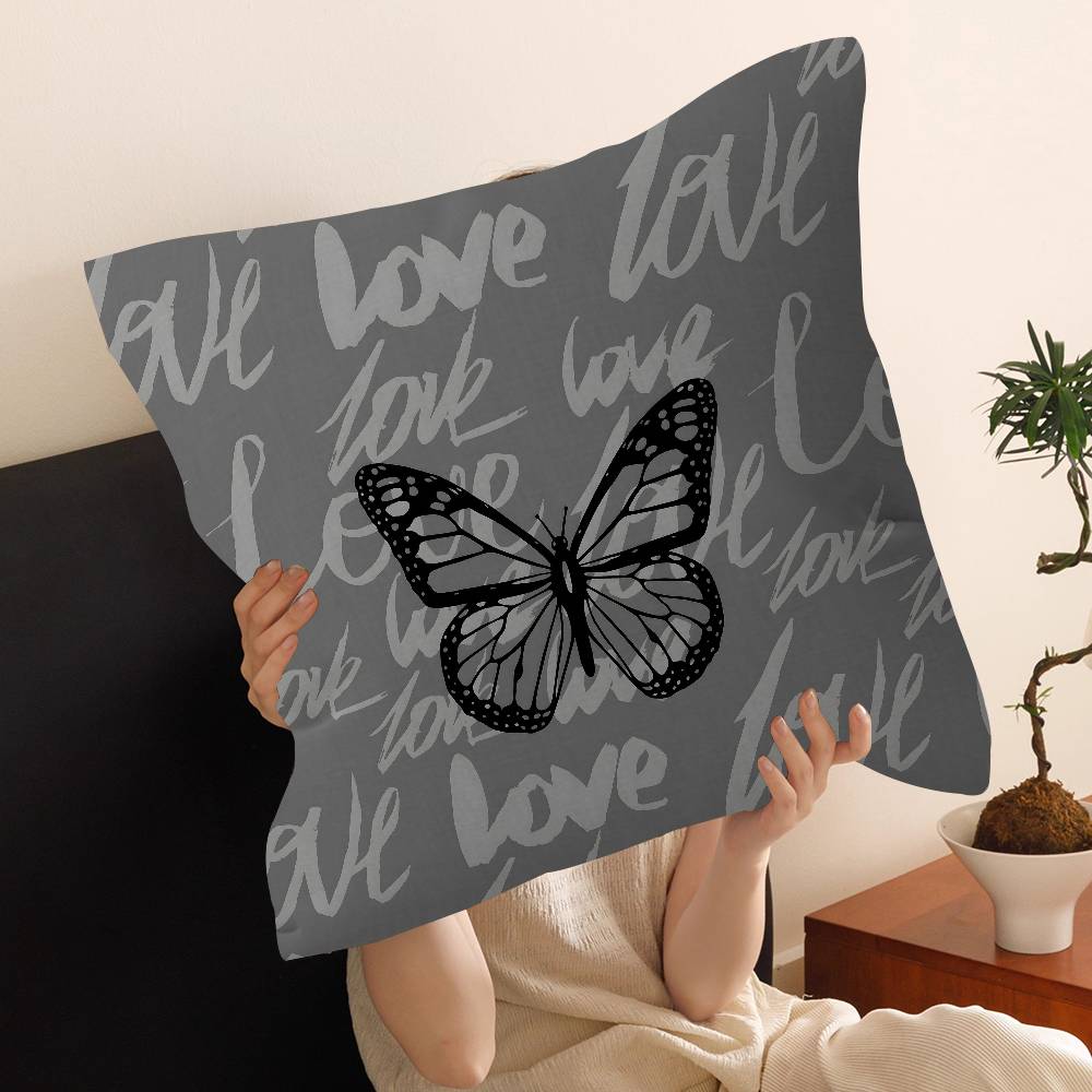 Flower Love Pattern Cushion Cover Car Throw Pillow Case For Sofa Car Christmas Gift 40x40cm 45x45cm
