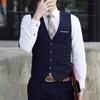 Tops Men Classic Formal Business Slim Fit Chain Vest Suit Male Clothing Waistcoat