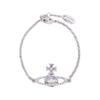 VIVIENNE WESTWOOD Майфэр Барельеф Классическая Серия Шипованный Сатурн Сезонная Ограниченная Синий Алмаз Серебряная Цепь Браслет Женский браслет 61020032-02W388