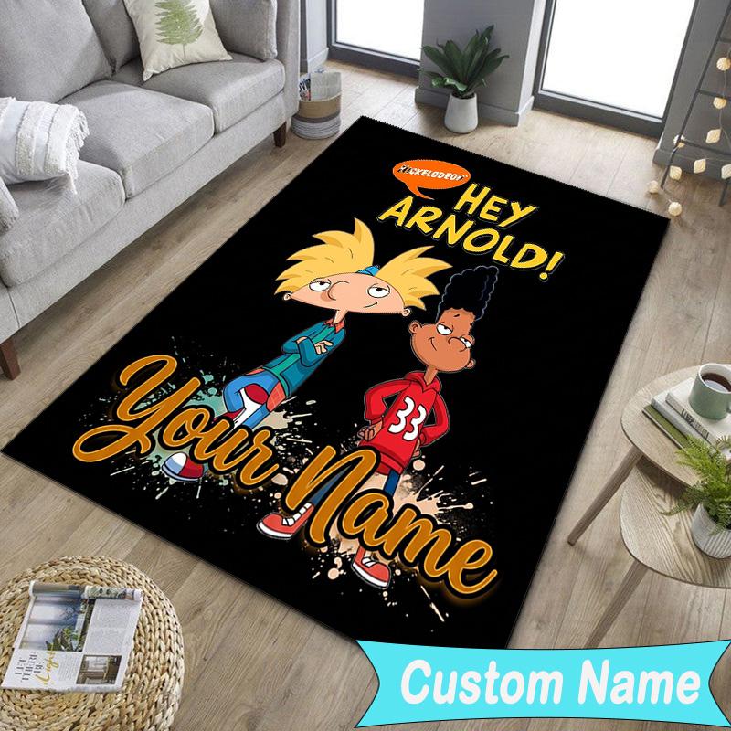 Custom NameFriendship Laughter Arnold Carpet, Indoor Rug, Chair Rug, Living Rooms, Doormat Made From Polyester Home Decor Birthday Christmas Gifts