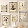 Kitchen Witchcraft Witch Formula Wall Art Painting On Canvas Nordic Posters and Prints Wall Photos for Living Room Vintage Decoration