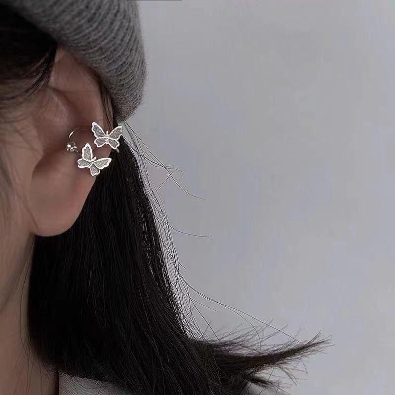 Корейские клипсы для непроколотых ушей – классный дизайн с кисточками и жемчужными бабочками для женщин