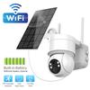 Solar Security Cameras Wireless Outdoor, 2K 2.4G WiFi Camera with Solar Panel and Battery Powered, Color Night Vision with Spotlight, 360° PTZ
