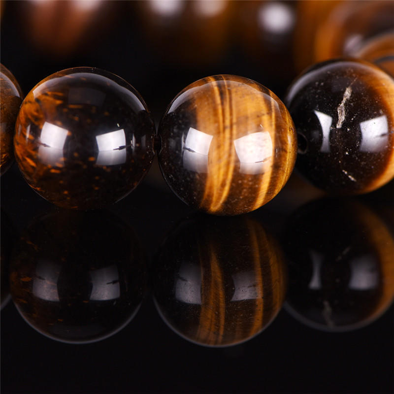 Natural Tiger Eye Stone Lucky Bless Beads Men Woman Jewelry Bracelet Bangle Chic