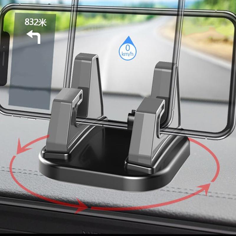 360° Rotate Universal Car Phone Dashboard Mount Non-slip Rubber Holder Pad Phone Stand Bracket