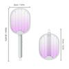 1pc New Mosquito Killer Lamp USB Rechargeable Electric Foldable Mosquito Killer Racket Fly Swatter 3000V Repellent Lamp