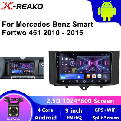 2DIN автомобильная интеллектуальная система Android Auto для Smart Fortwo 451 2010-2015 мультимедийный проигрыватель DSP Carplay GPS navi стерео экран