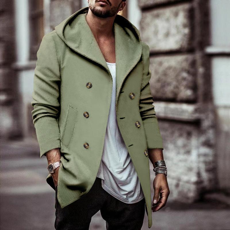 New Men's Cross-border Windbreaker Jacket Hooded Autumn Winter Trendy Thick Style Fashion Style Coats