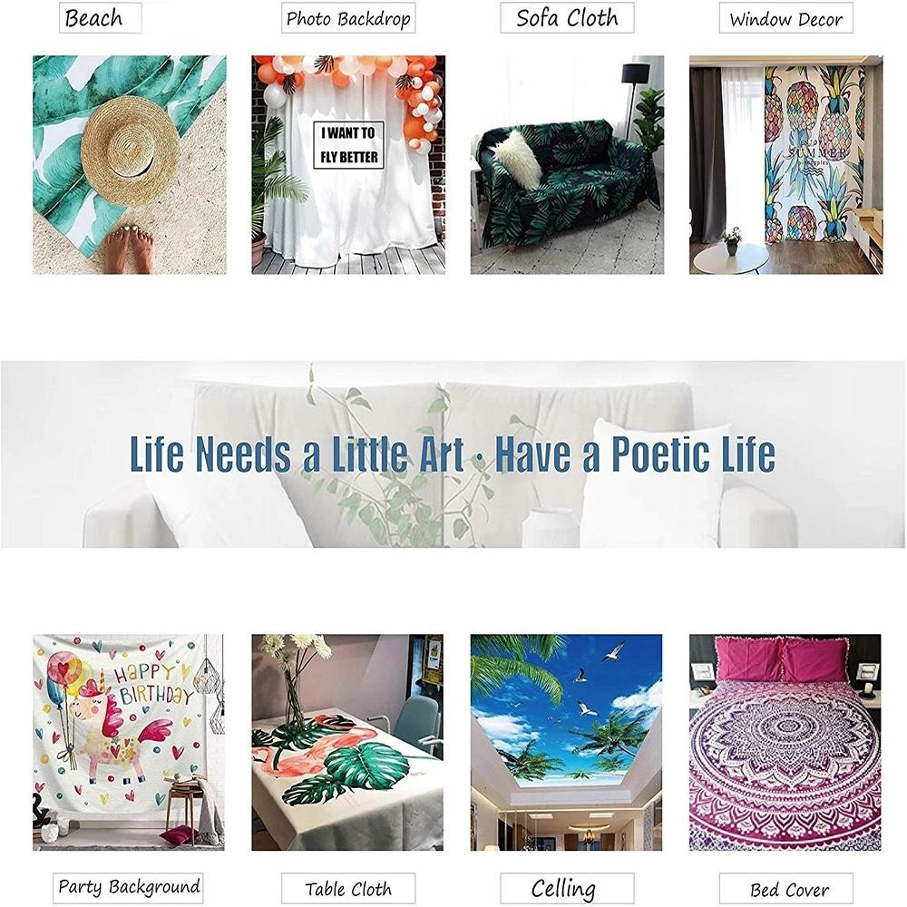 Digital Circus Wall Decor Tapestry Art For Pet Memorial Birthdaywedding Party Backdrop Family Gift