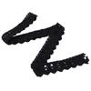 Lace Ribbon DIY Cotton Net 1.5cm Width 20 Yards Elegant Black Fabric Lace Trim for Curtain Clothes