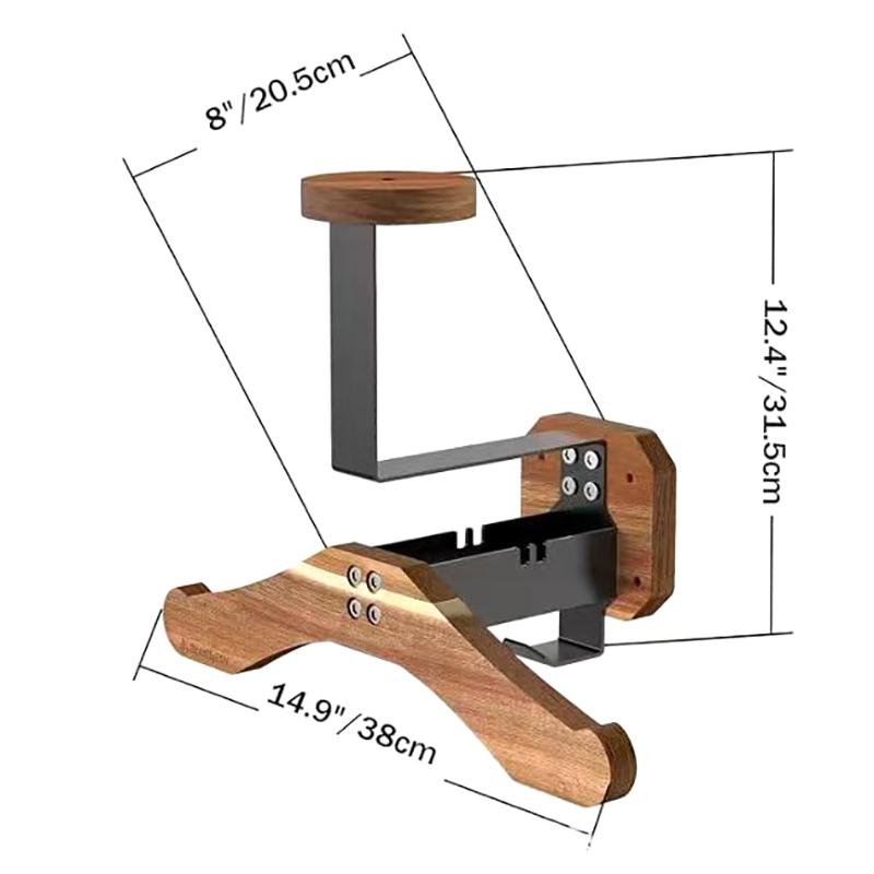 Стойка для шлема, настенное крепление, держатель для шлема мотоцикла, деревянная вешалка для велосипедного шлема с крючками, универсальная стойка для ключей для шлема