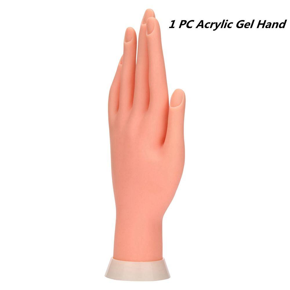 Модель Дисплей Тренажер Инструменты Пластиковый Поддельный Палец Акриловый Гелевый Накладной Руки Инструмент Для Обучения Искусству Ногтей