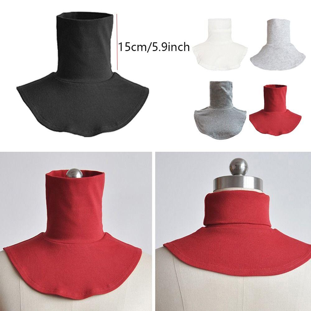 Половина топа с высоким воротником, съемный воротник-стойка, накидка на шею, весна, осень, зима